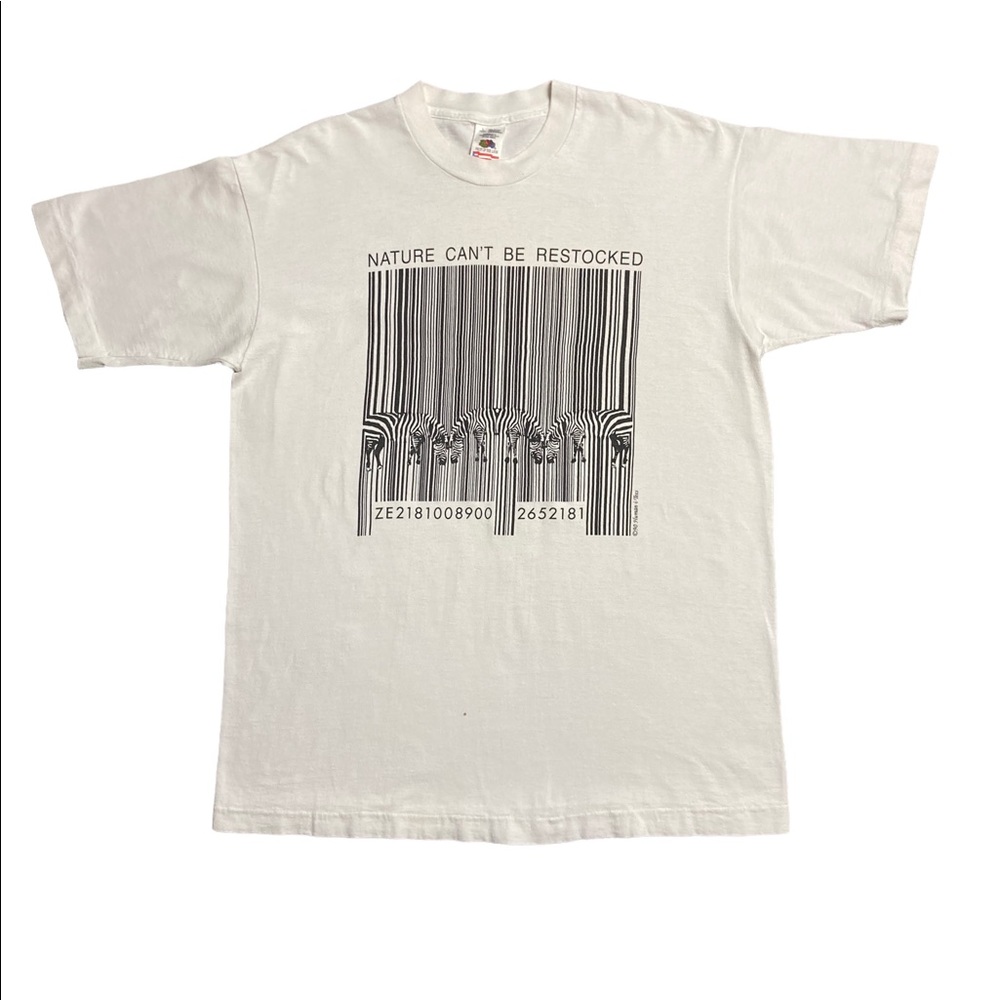 VTG Nature Cant Be Restocked Large OG 1990 Human-I-Tees  T-Shirt